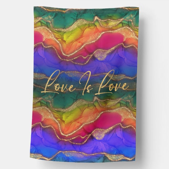 Love Is Love Rainbow House Flag (Front)