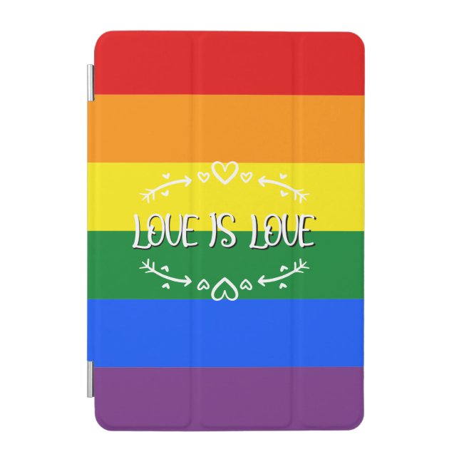 Love is Love Rainbow LGBTQ Pride iPad Smart Cover (Front)