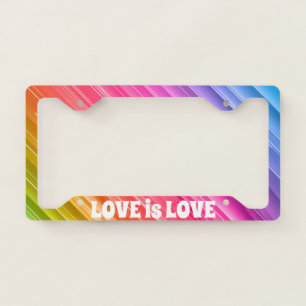 Love is Love Rainbow License Plate Frames