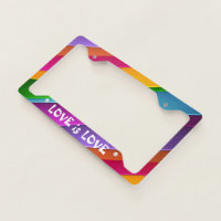 I Love Fishing Rainbow Trout License Plate Frame