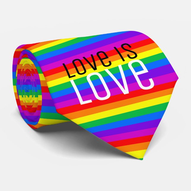 Love is Love, Rainbow Neck Tie (Rolled)