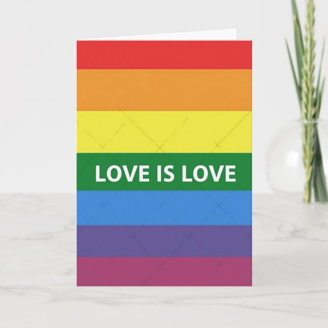 Love Is Love Rainbow Pride Card (Front)