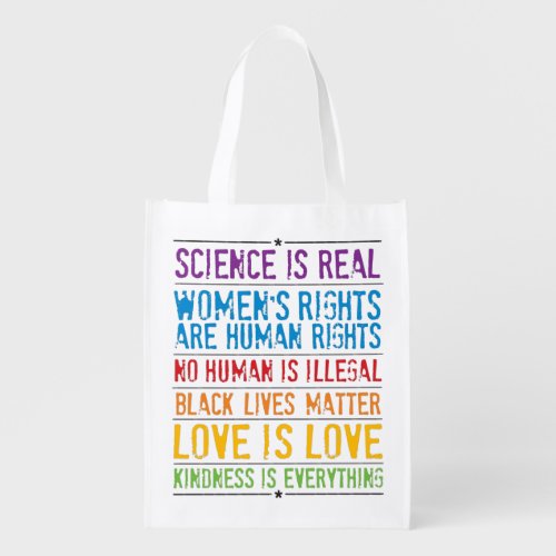 Love is Love Rainbow Pride Grocery Bag