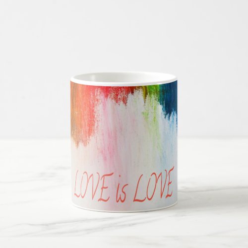 Love is Love Rainbow Pride LBGQT Coffee Mug