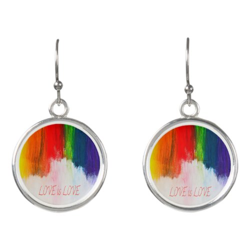 Love is Love Rainbow Pride LBGQT Earrings