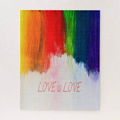Love is Love Rainbow Pride LBGQT Jigsaw Puzzle