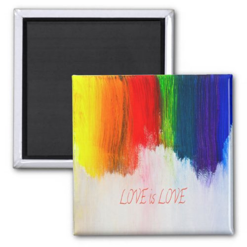 Love is Love Rainbow Pride LBGQT Magnet