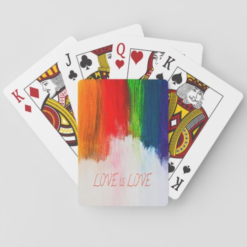 Love is Love Rainbow Pride LBGQT Playing Cards