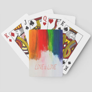 Love is Love Rainbow Pride LBGQT Poker Cards