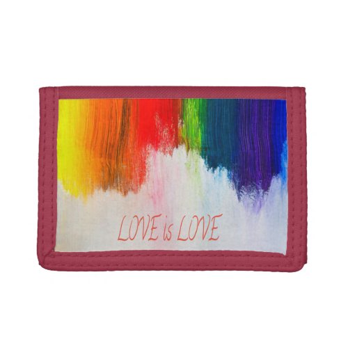 Love is Love Rainbow Pride LBGQT Trifold Wallet