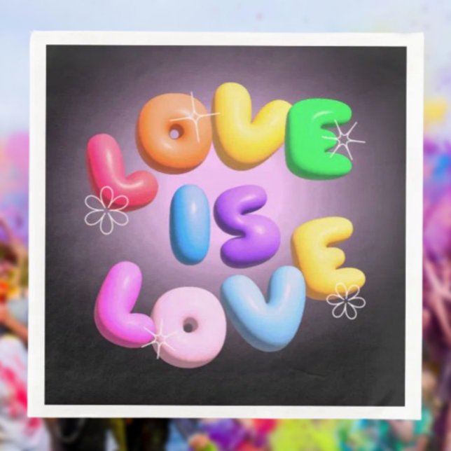 Love is Love: Rainbow Pride Paper Napkins (Creator Uploaded)