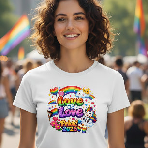 Love Is Love Rainbow Pride  T-Shirt