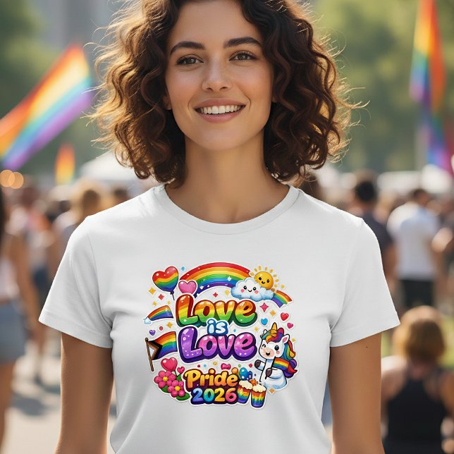 Love Is Love Rainbow Pride  T-Shirt (Creator Uploaded)