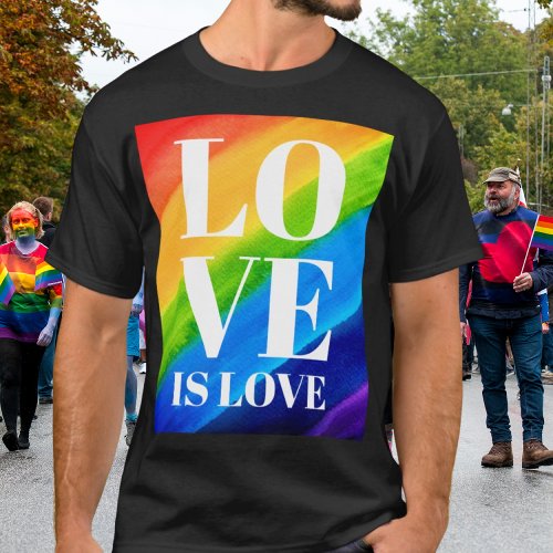 Love Is Love Rainbow Pride  T_Shirt