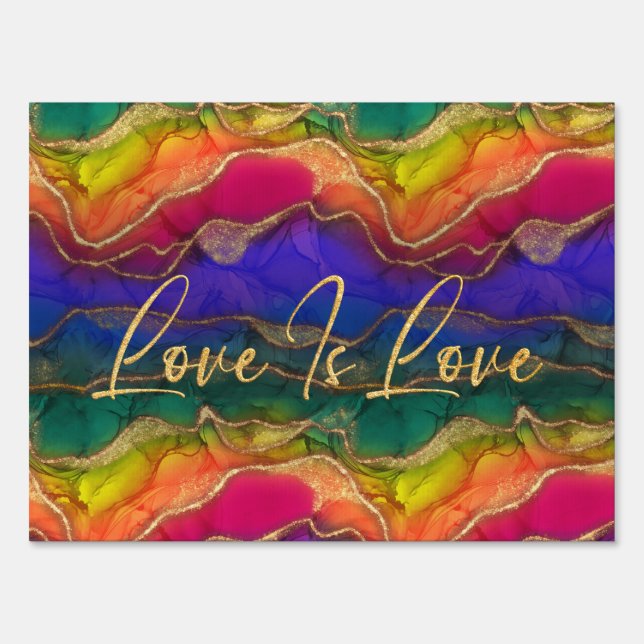 Love Is Love Rainbow Sign (Front)