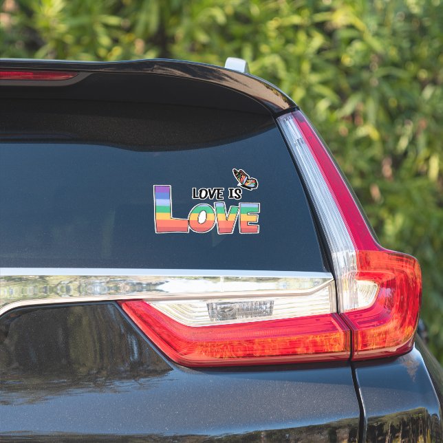 Love Is Love Rainbow Sticker (Car Side)