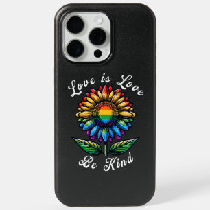 Love Is Love Rainbow Sunflower LGBT+ Gay Lesbian P iPhone 15 Pro Max Case