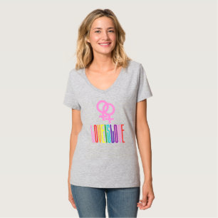 Love is Love Rainbow Text LGBTQ Lesbian Pride T-Shirt