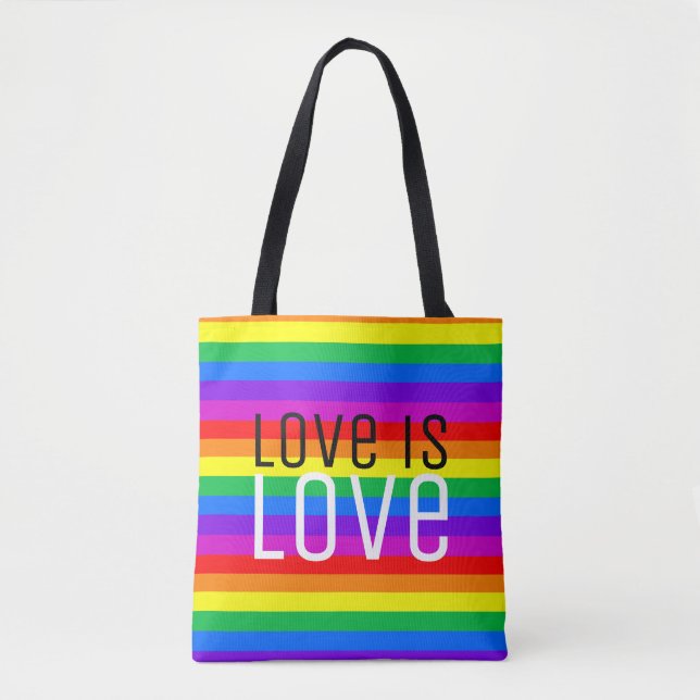 Love is Love, Rainbow Tote Bag (Front)