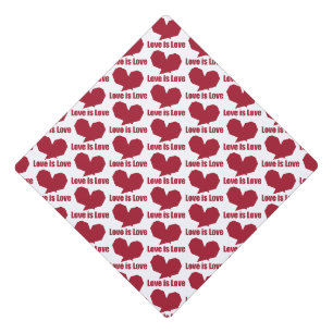 Love is love red heart graduation cap topper