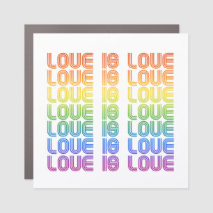 Love is Love Retro Car Magnet