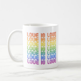 Love is Love Retro Coffee Mug