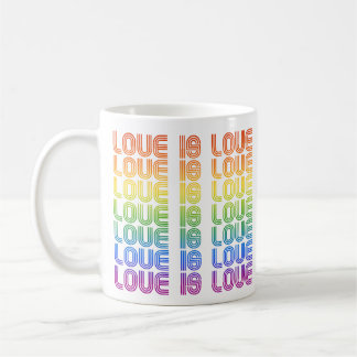 Love is Love Retro Coffee Mug