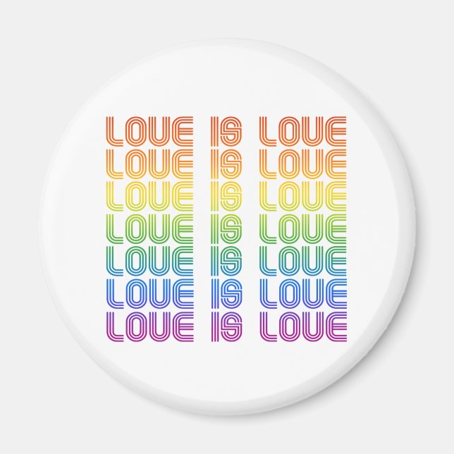 Love is Love Retro Magnet (Front)