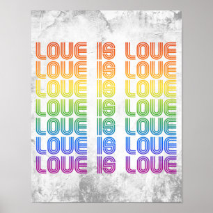 Love is Love Retro Poster