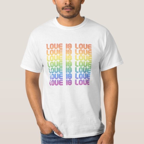 Love is Love Retro T_Shirt