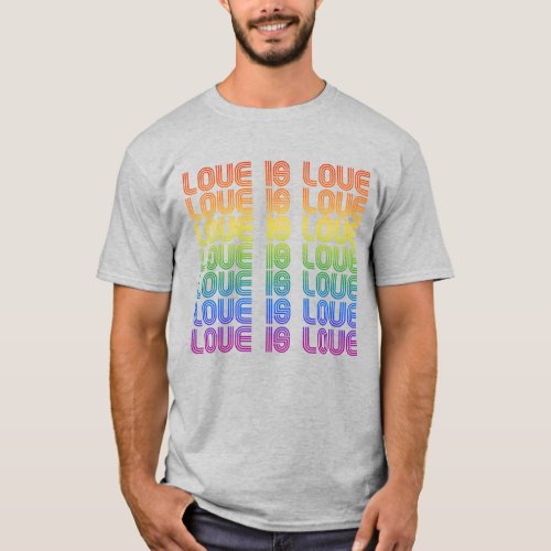 Love is Love Retro T_Shirt