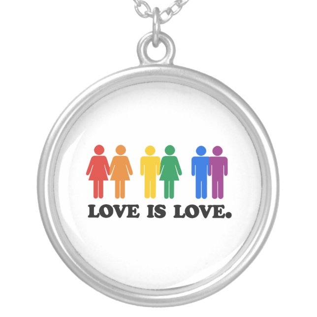 Love is Love - Silver Plated Necklace (Front)
