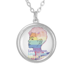 Love is Love Silver Plated Necklace
