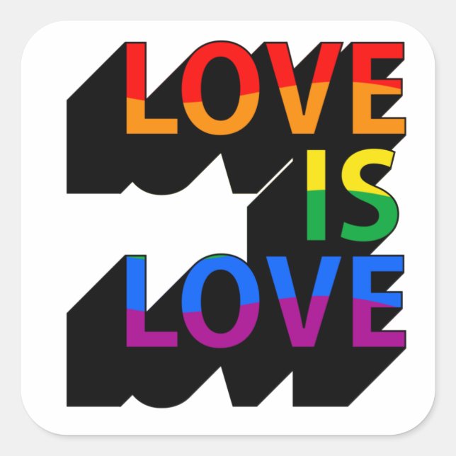Love is Love Square Sticker (Front)