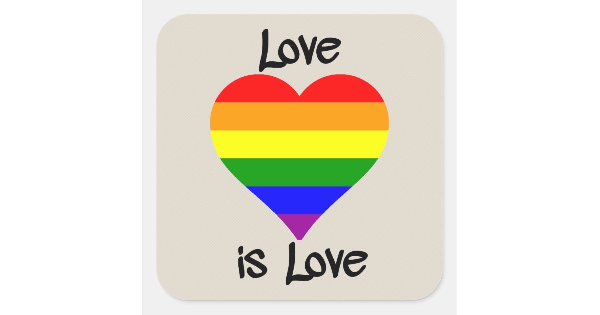 Love Is Love Square Sticker | Zazzle