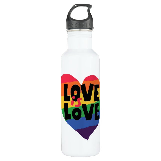 Love is Love Stainless Steel Water Bottle (Front)