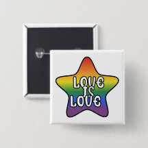 Love Is Love Star Rainbow LGBT Flag Color Gradient