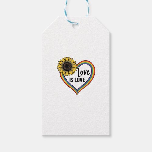 Love Is Love Sunflower Heart Vintage Vector Shirt_ Gift Tags