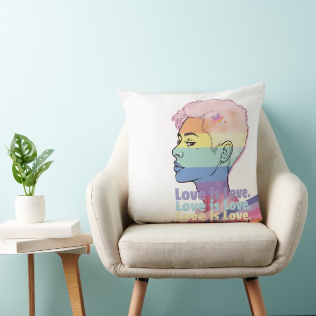 Love is Love Throw Pillow (Chair)