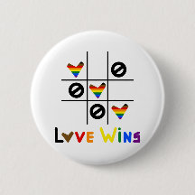 Love Is Love Tic Tac Toe Rainbow Pride Flag LGBTQ+
