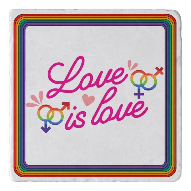 "Love is Love" Trivet (Front)
