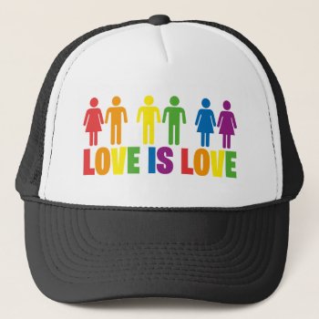 Love Is Love Trucker Hat by Luis2u4u at Zazzle