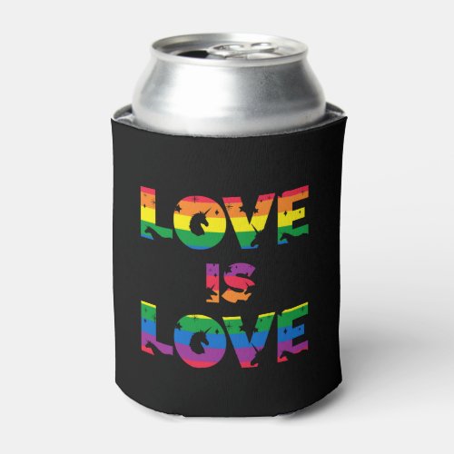 Love Is Love Unicorns Gay Pride Flag Can Cooler