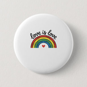 Love Is Love Vintage Rainbow Heart Shirt Design_1 Button