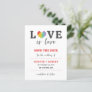 Love Is Love Watercolor Heart LGBT Save the Date Postcard