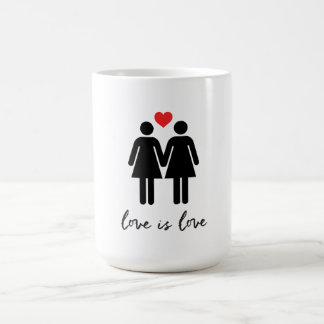 Love is Love (Women) + Heart Coffee Mug