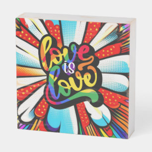 Love is Love Wooden Box Sign