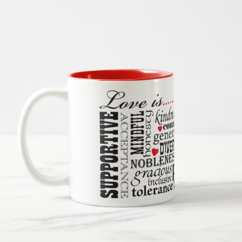 Love Is Love Words Matter Two_Tone Coffee Mug