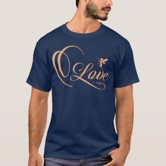 Love is Magical Fairy and Heart cute lovely girl T-Shirt