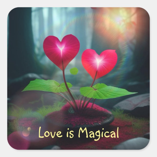 Love is Magical Square Sticker (Front)